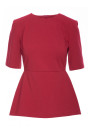 B305 Knit peplum top - maroon