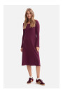 B308 Rib knit midi dress - plum
