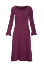 B308 Rib knit midi dress - plum