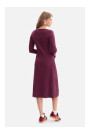B308 Rib knit midi dress - plum