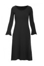 B308 Rib knit midi dress - black