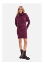 B309 Rib knit blouson dress - plum
