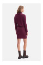 B309 Rib knit blouson dress - plum