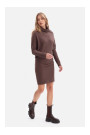 B309 Rib knit blouson dress - brown