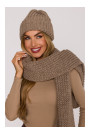 M896 Ribbed scarf - beige
