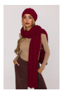 M898 Cable knit scarf - maroon