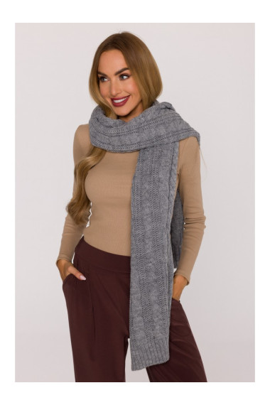 M898 Cable knit scarf - grey