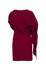 S423 Dress with cape - maroon