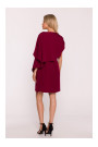 S423 Dress with cape - maroon