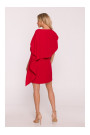 S423 Dress with cape - red