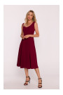 S424 Fit & flare dress - maroon