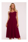 S424 Fit & flare dress - maroon