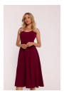 S424 Fit & flare dress - maroon