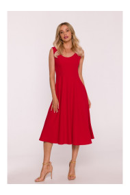 S424 Fit & flare dress - red