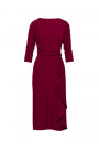 S425 Dress with ruffle detail - maroon