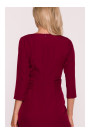 S425 Dress with ruffle detail - maroon