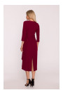 S425 Dress with ruffle detail - maroon