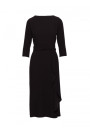 S425 Dress with ruffle detail - black