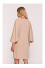 S426 Mini dress with batwing sleeves - beige