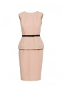 S427 Peplum dress - beige