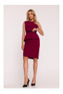 S427 Peplum dress - maroon
