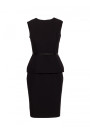 S427 Peplum dress - black