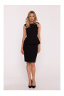 S427 Peplum dress - black