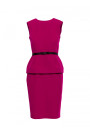 S427 Peplum dress - plum