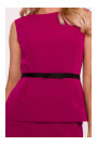 S427 Peplum dress - plum