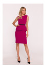 S427 Peplum dress - plum