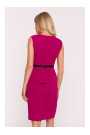 S427 Peplum dress - plum