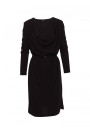 S428 Cowl neckline dress - black