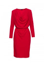 S428 Cowl neckline dress - red