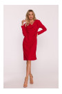S428 Cowl neckline dress - red