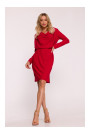 S428 Cowl neckline dress - red