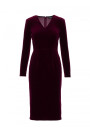 M889 Velvet bodycon dress - maroon