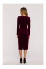 M889 Velvet bodycon dress - maroon