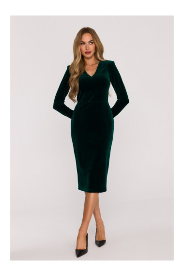 M889 Velvet bodycon dress - green