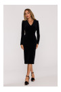 M889 Velvet bodycon dress - black