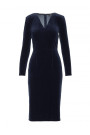 M889 Velvet bodycon dress - navy blue