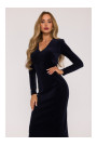 M889 Velvet bodycon dress - navy blue