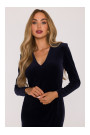 M889 Velvet bodycon dress - navy blue