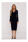 M889 Velvet bodycon dress - navy blue