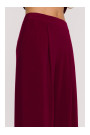 M890 Co-ord set with ruched top and wide leg trousers - maroon