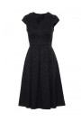 M892 Fit & flare dress with box pleats - black