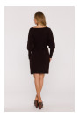 M631 Wrap sweater dress with a tie detail - chocolate