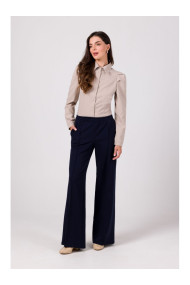 B275 Trousers with front stitching - navy blue