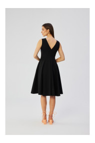 S358 Sleeveless fit and flare dress - black
