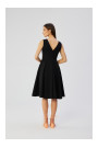 S358 Sleeveless fit and flare dress - black