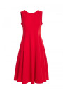S358 Sleeveless fit and flare dress - red